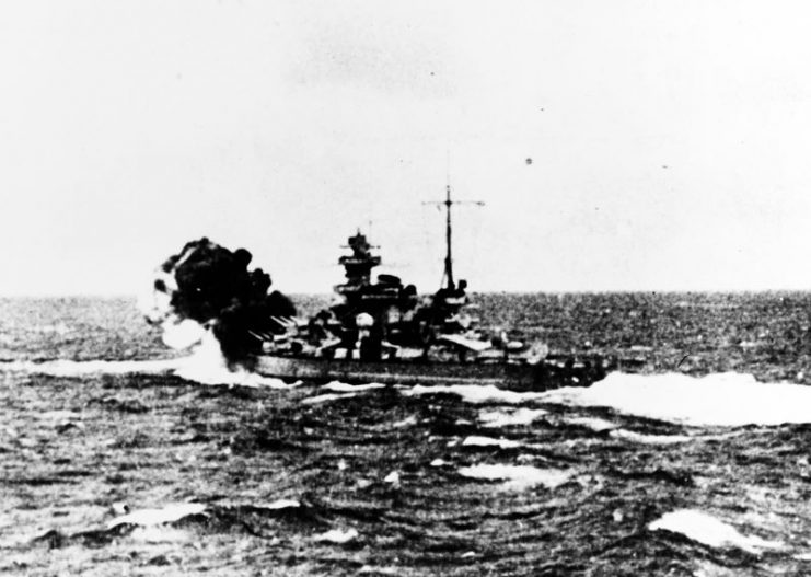 Shcarnhorst Firing During the Battle with HMS Glorious.