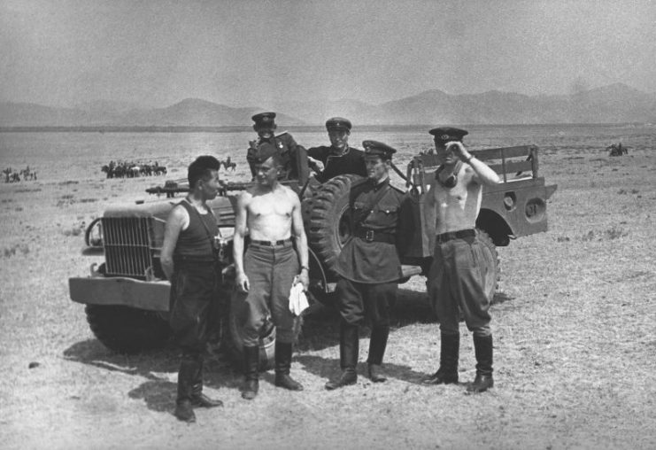 Soviet and Mongolian Soldiers – 1945 Photo by Anatoly Egorov