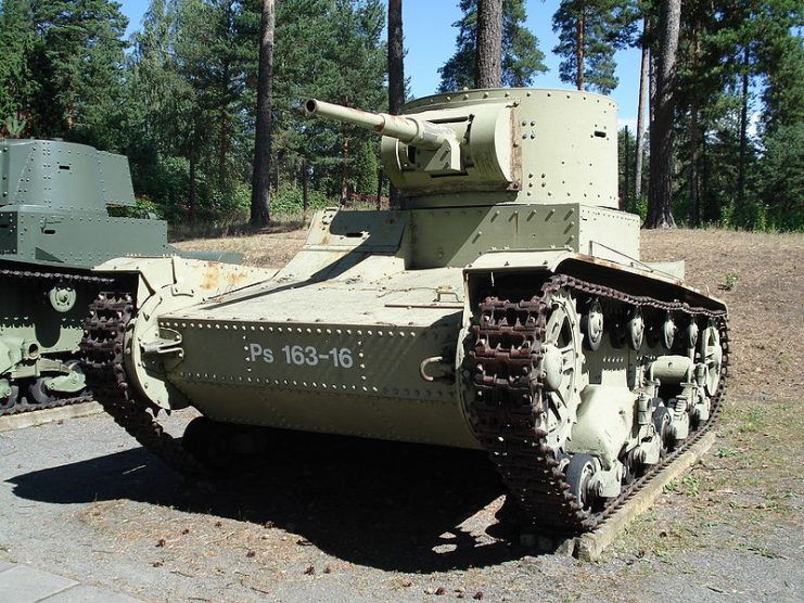 Soviet T-26 model 1933 tank.Photo Balcer CC BY 2.5