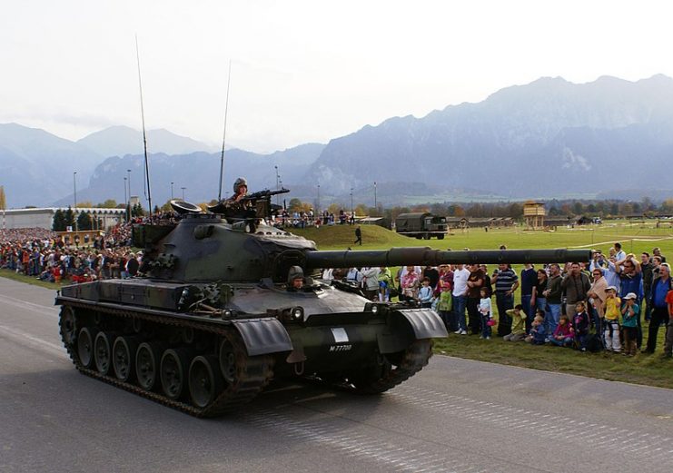 Swiss Army. Main battle tank 68. Participating in the “Steel Parade” of the 2006 Army Days, Thun.