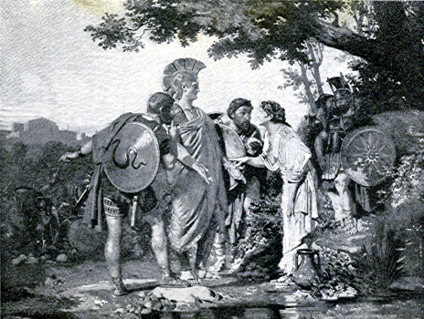 Painting depicting Tarpeia