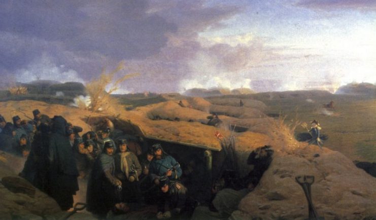 The Battle of Dybbøl by Jørgen Valentin Sonne, 1871.