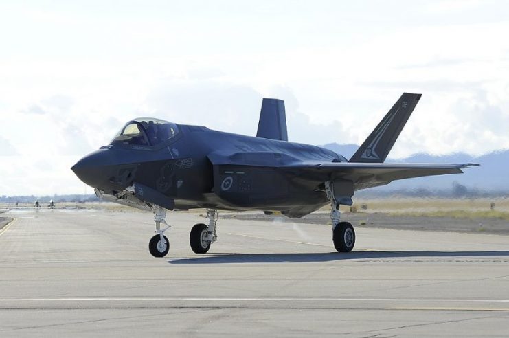 The first Royal Australian Air Force F-35A Lightning II jet arrived at Luke Air Force Base Dec. 18, 2014. The jet’s arrival marks the first international partner F-35 to arrive for training at Luke.