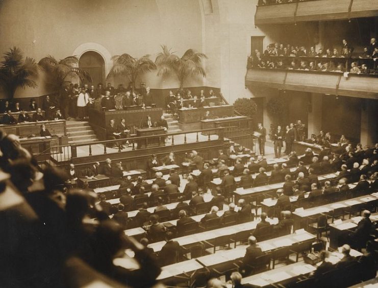 The official opening of the League of Nations, 15 November 1920
