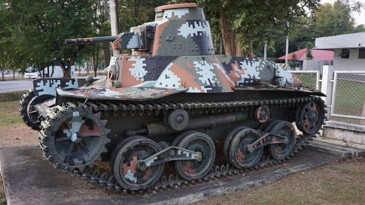 Type 95 tank displays in front of Surasakmontree Army Camp, Lampang, Thailand. Photo Z3144228 CC BY-SA 3.0