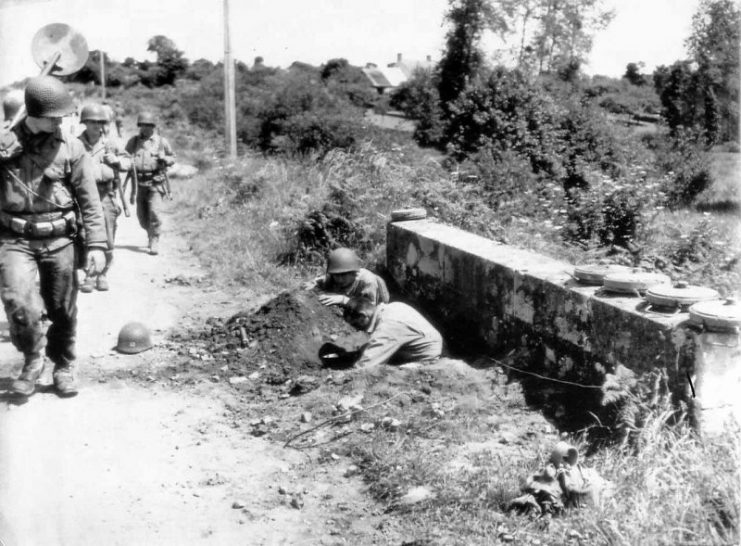 U.S. Engineers Clear Mines in Normandy.