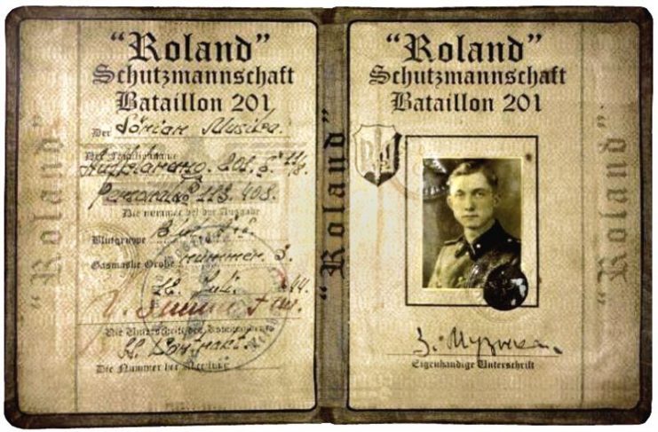 Ukrainian Schutzmannschaft Battalion 201 ‘Roland’ identity card.