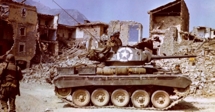 M24 Chaffee of the 1st Armored Division, 81st Recon Squadron in Gergato Italy 1945,