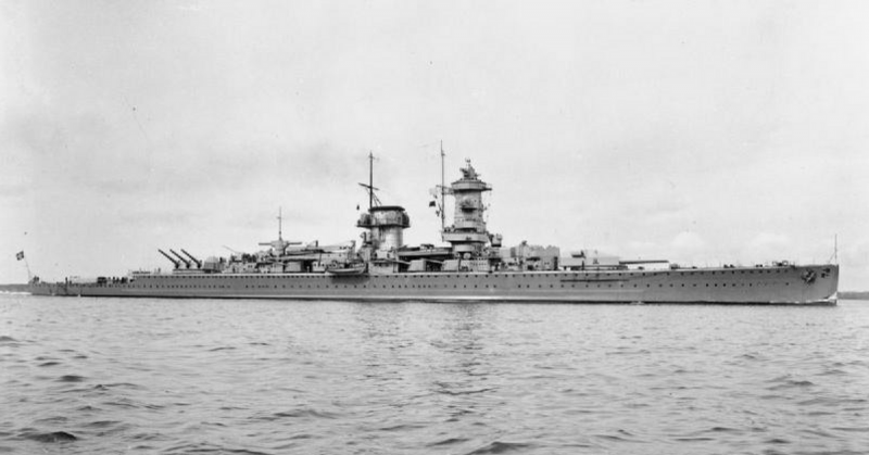 Graf Spee in 1936 before the outbreak of war.