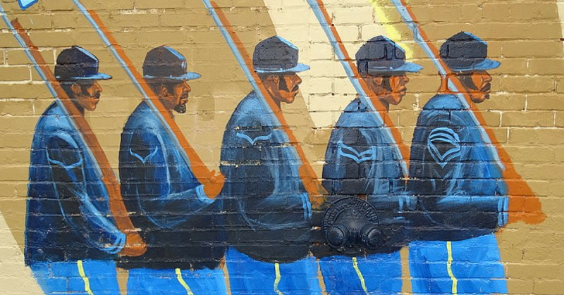 Mural of Black Soldiers in Union Army - Facade of Enslavement and Civil War Museum.  By Adam Jones CC BY-SA 2.0