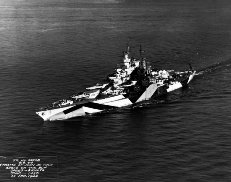 USS California (BB-44) underway 1944