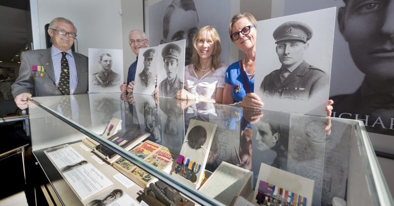 Descendants of the four WWI tank crew who were awarded the VC.