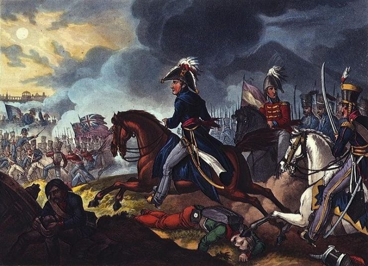 Wellington at the Battle of Salamanca (engraving after William Heath)