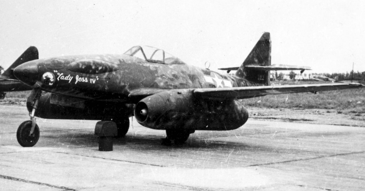 Captured Messerschmitt Me 262 in USAAF markings
