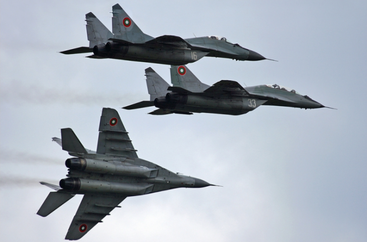A squadron of Bulgarian Air Force MiG-29 “Fulcrum-A” By Chavdar Garchev CC BY 2.0