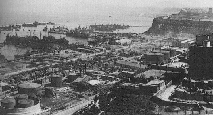 Oran harbor, Algeria. 1943