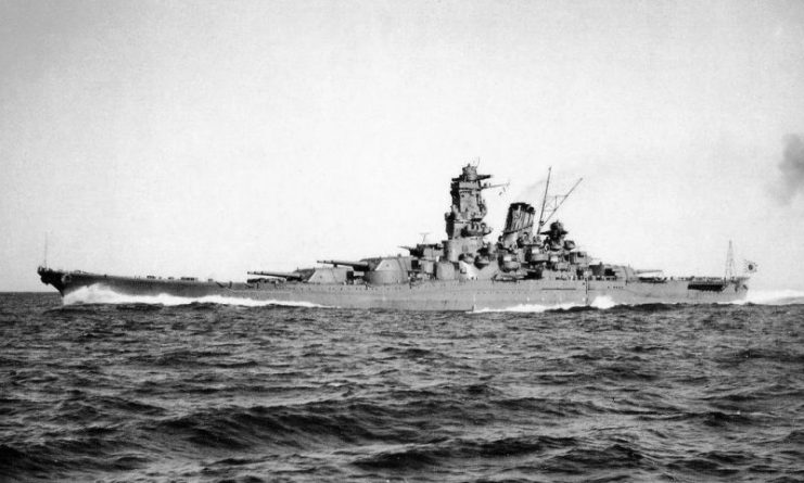 HIJMS Yamato running trials in 1941