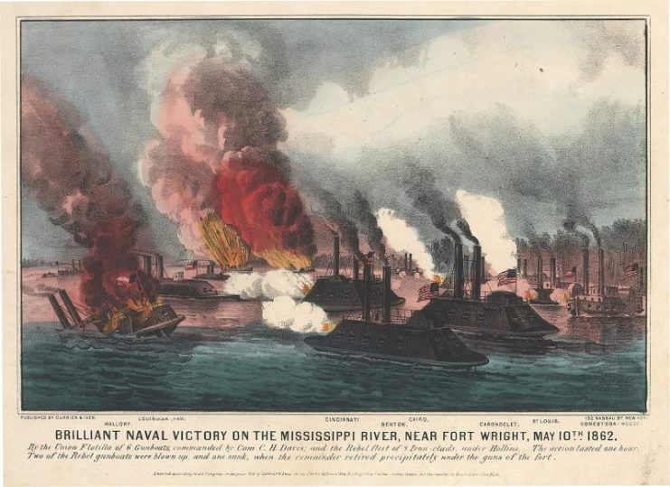 Brilliant Naval Victory on the Mississippi River, Near Fort Wright, May 10th 1862