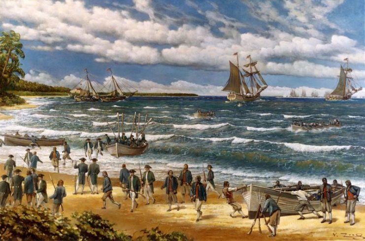 Continental marines in late XVIII century