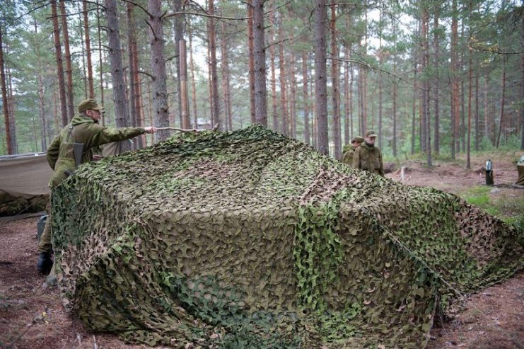 Camouflage nettings Photo by Soldatnytt/Flickr CC BY 2.0