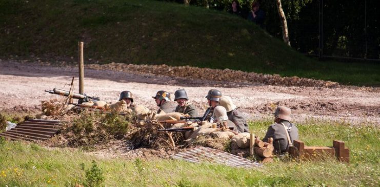 German WW1 Soldiers -Recreation mock battle Photo by Simon Q CC By 2.0