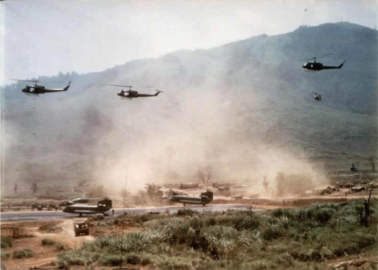 April 4, 1968. 1st Cav forces at LZ Stud, the staging area for Operation Pegasus.
