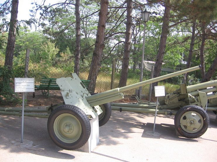 M-42 in Museum on Sapun Mountain, Sevastopol. By Cmapm CC BY 3.0