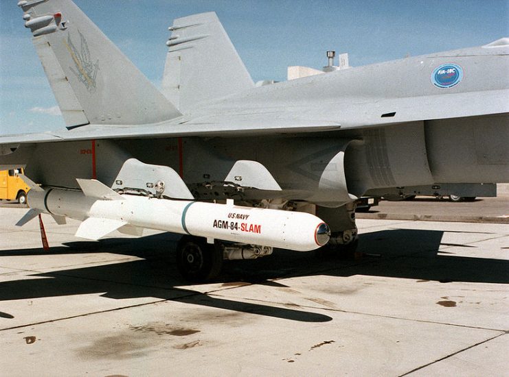 AGM-84 Harpoon (SLAM) on an F/A-18C