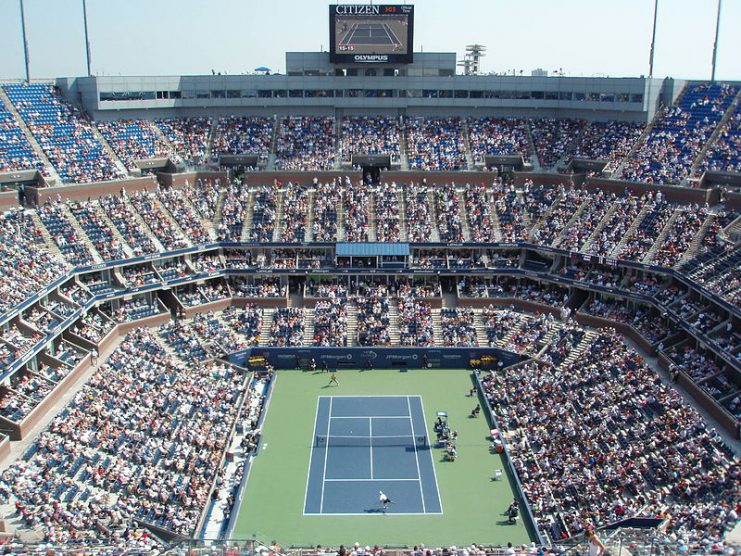 The Arthur Ashe Stadium at the 2007 US Open. By Alexisrael CC BY-SA 4.0