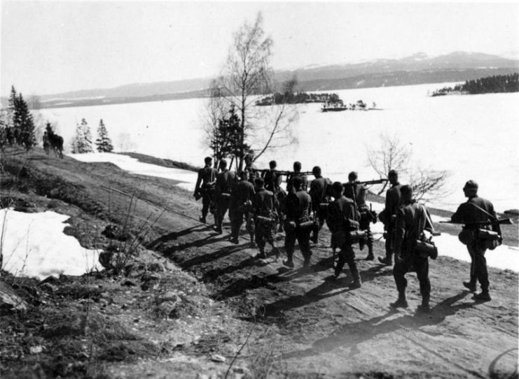 German Gebirgsjäger advancing northwards near Snåsa. By Karl Marth CC BY-SA 2.0