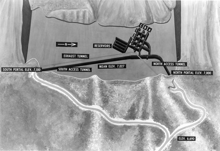 Cheyenne Mountain cutaway mock-up