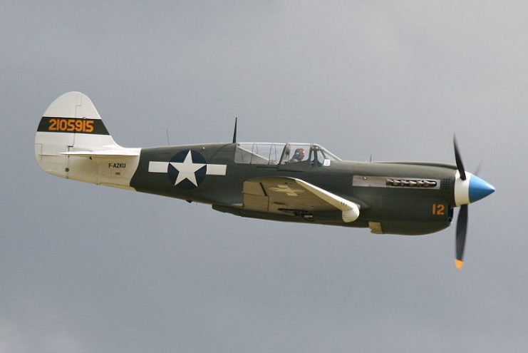 Curtiss P-40N Warhawk “Little Jeanne” in flight. By Rror CC BY-SA 3.0