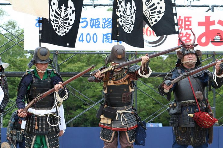 Modern tanegashima matchlock reenactors in Japan. By Corpse Reviver CC BY-SA 3.0