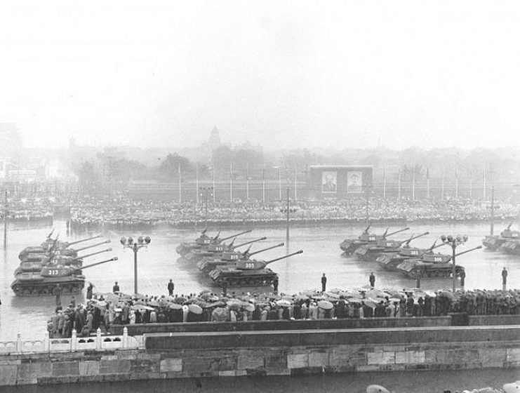 Chinese IS-2 tanks in the country’s 1956 National Day parade