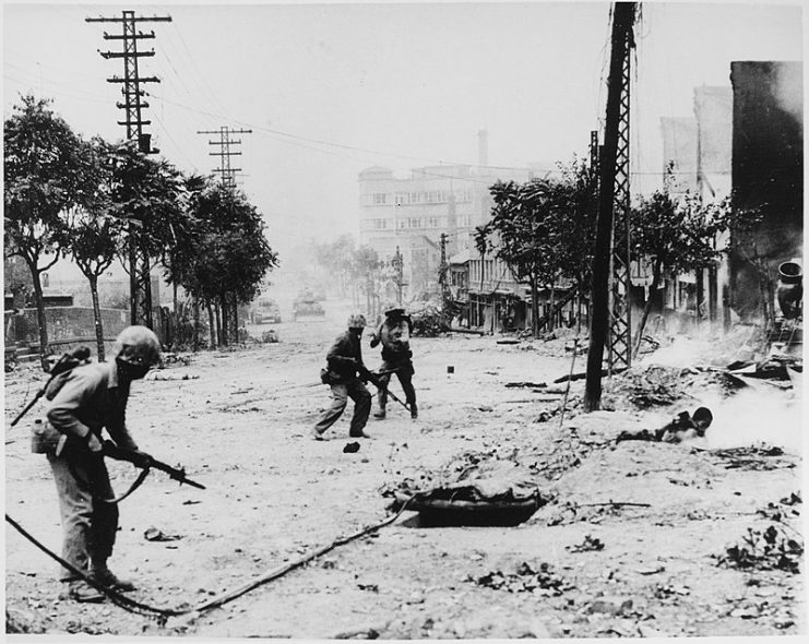 Combat in the streets of Seoul