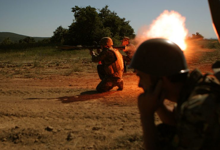 U.S. Marines with Black Sea Rotational Force 11 got the opportunity to shoot Bulgarian Rocket Propelled Grenade-7 launchers, the most widely-used anti-tank weapon in the world
