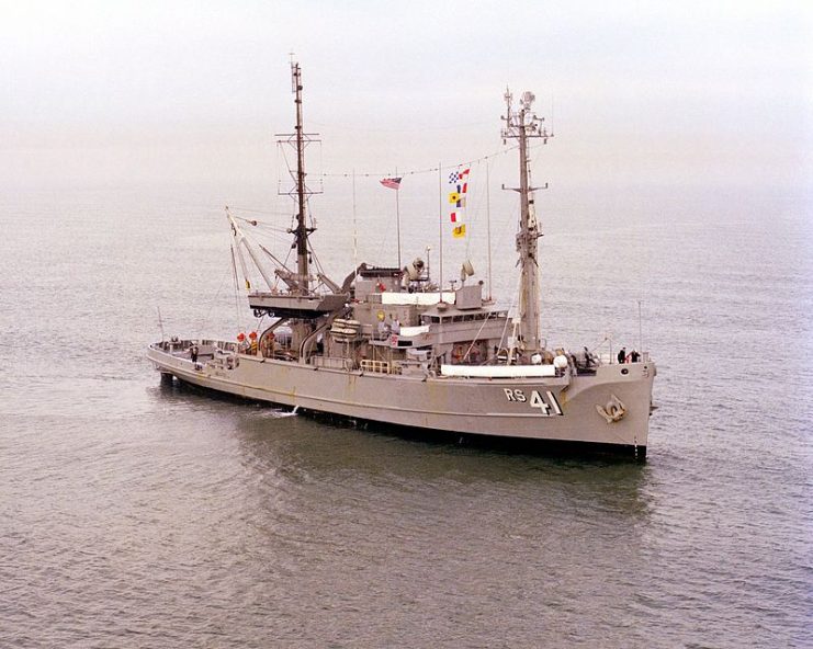 A modern salvage ship USS Opportune