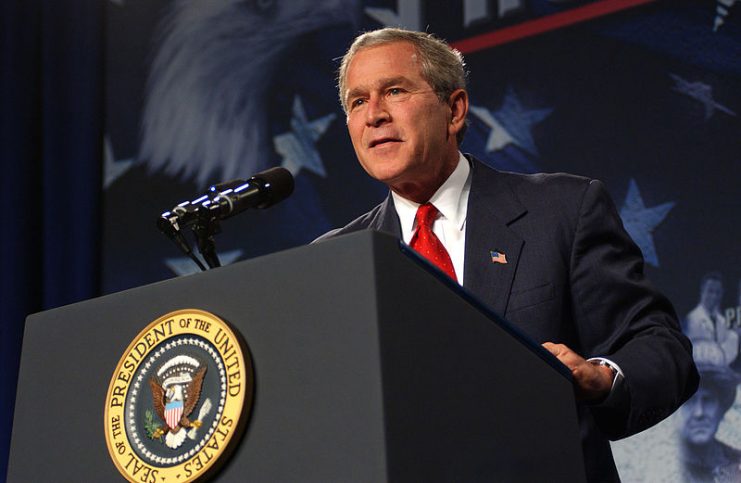 President George Bush during a speech