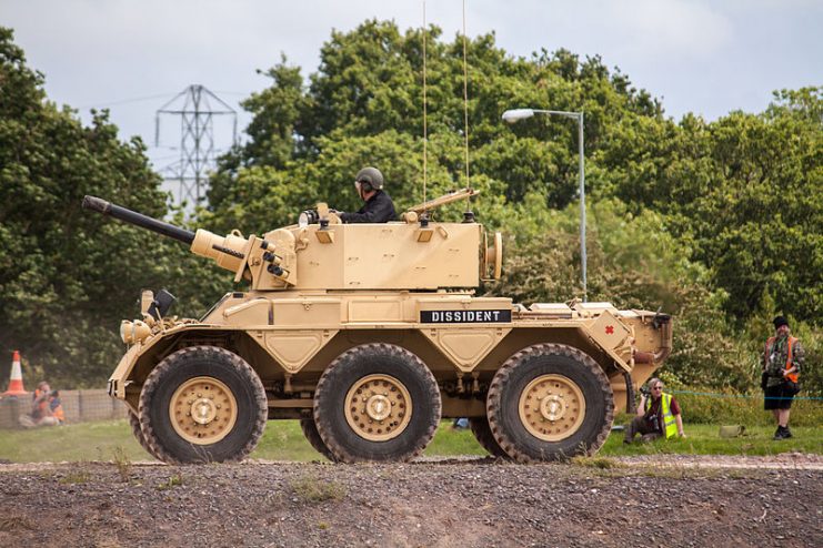 Cold war era Alvis Saladin at Tankfest 2012. By Simon Q CC BY 2.0