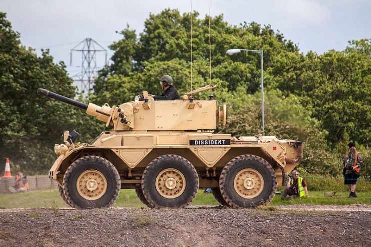 Cold war era Alvis Saladin at Tankfest 2012. By Simon Q  CC BY 2.0