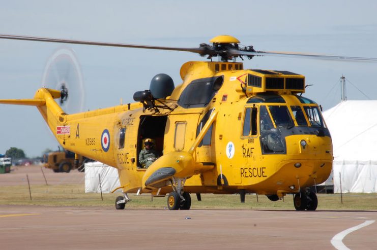 RAF Sea King HAR.3 rescue helicopter at 2010 RIAT