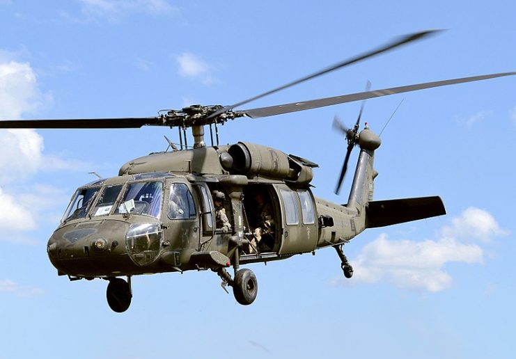 A UH-60 Black Hawk from the 2nd Cavalry Regiment of United States Army Europe.