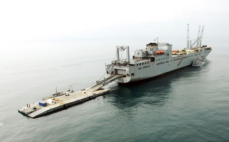 USNS Pililaau deployed at Camp Pendleton