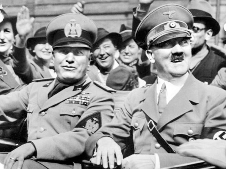 Führer Adolf Hitler and Il Duce Benito Mussolini photographed in Germany. By Haamujenmurskaaja CC BY-SA 4.0