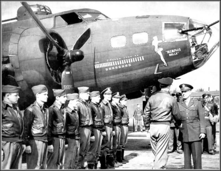 B-17 Flying Fortress “Memphis Belle” retirement ceremony 1943