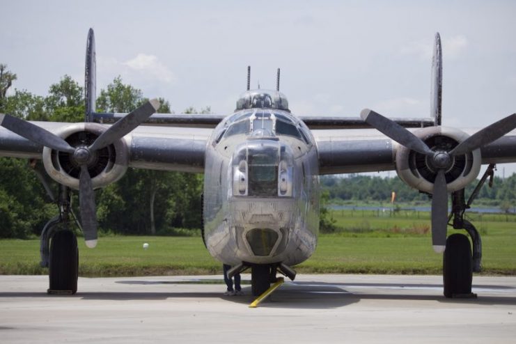 B-24 Liberator Bomber Head On.