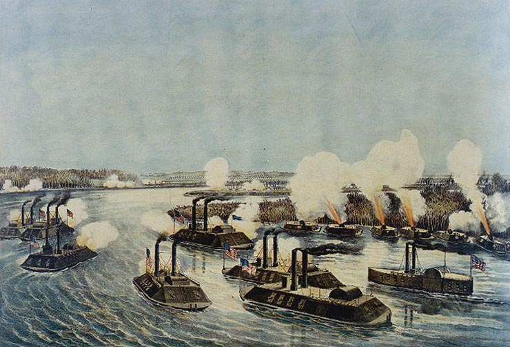 Bombardment and Capture of Island Number Ten on the Mississippi River, April 7, 1862