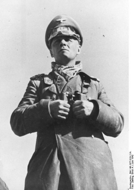 Erwin Rommel during the desert campaign. By Bundesarchiv Bild CC-BY-SA 3.0