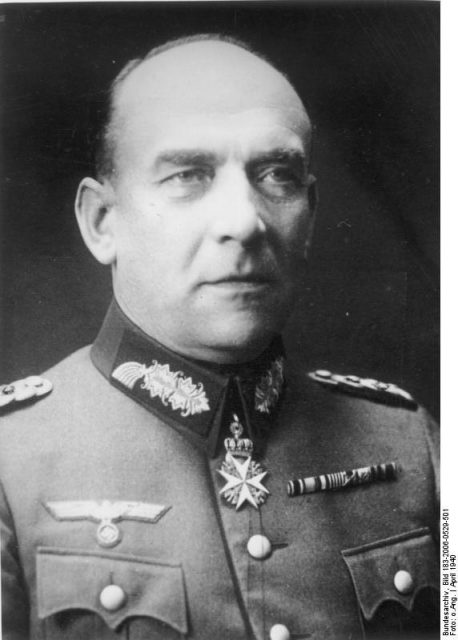 General Nikolaus von Falkenhorst planned and led the German invasion and conquest of Norway. By Bundesarchiv Bild CC-BY-SA 3.0