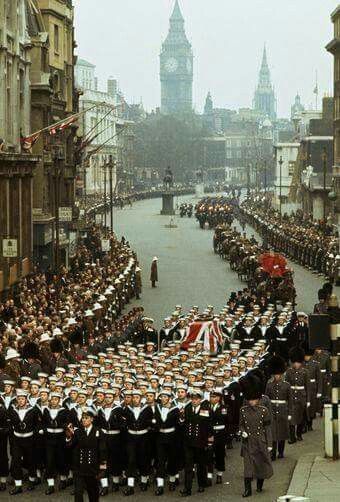 Winston Churchill’s funeral in 1965